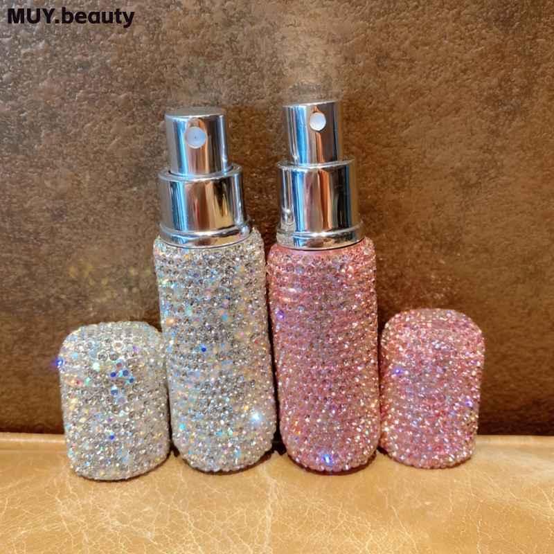 รีฟิล10มิลลิลิตรสเปรย์ขวดสําหรับเครื่องสําอางกลิ่นหอมประกาย พลอยเทียม น้ําหอมเครื่องฉีดน้ําตัวอย่างภาชนะที่ว่างเปล่าอุปกรณ์เดินทาง