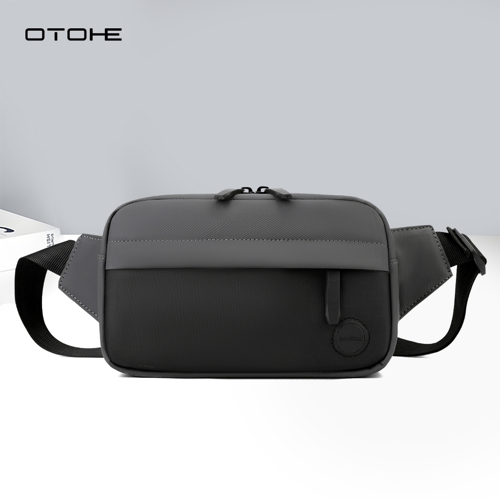OTOHE ผู้ชายกระเป๋ากระเป๋าคาดหน้าอกกระเป๋าสะพายแฟชั่น Cross Body กระเป๋าสี Block