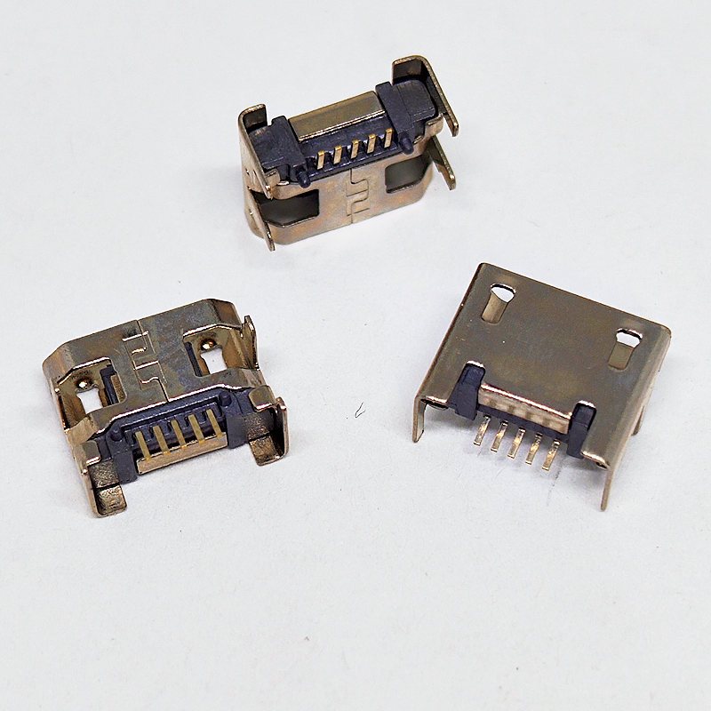 10-100pcs Micro usb connector 5pin แจ็คที่นั่ง Micro usb สี่ขา 5P ใส่แผ่นที่นั่ง Mini usb ชาร์จซ็อกเก็ตพอร์ตปลั๊ก Dock เปลี่ยนชิ้นส่วน