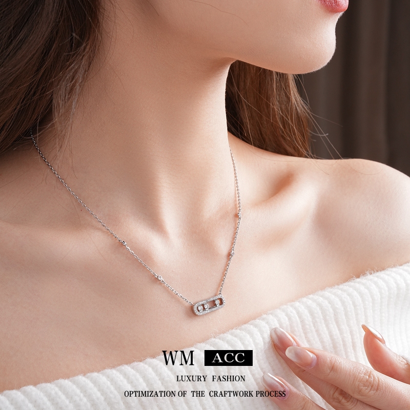 สร้อยคอรูปไข่สไตล์เศษสร้อยข้อมือประณีตชุดเครื่องประดับแฟชั่นระดับไฮเอนด์สําหรับผู้หญิง
