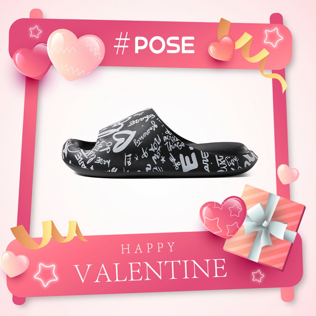 【New Arrival】【Valentine】 POSE ของขวัญวันวาเลนไทน์ ดีลที่ใช่ให้คนพิเศษ รองเท้าแตะแพลตฟอร์มEVAลาย'อุ้งเท้าแม ว'แฟชั้น'สําหรับผู้หญิง ของขวัญสำหรับคริสต์มาส P68102_cb