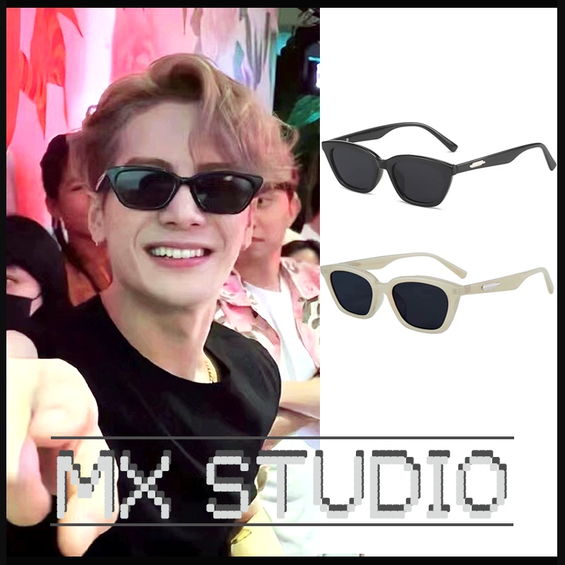 Jackson Wangsummer Fashion Retro แว่นกันแดด Hip-hop Cat Eye ความงามแว่นตากันแดดแว่นตา 2311