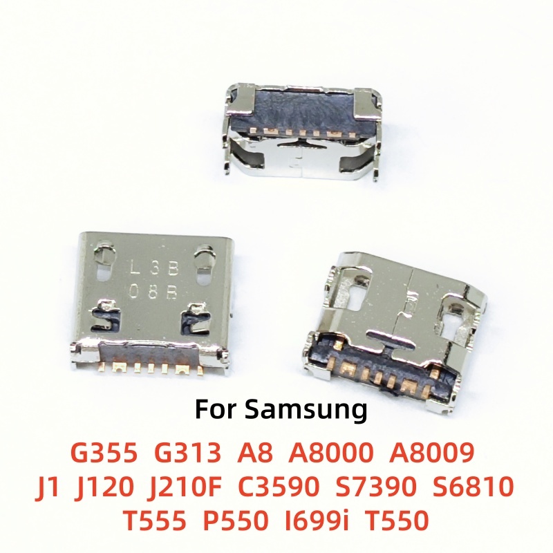 10-50pcs Micro USB แจ็คชาร์จซ็อกเก็ตพอร์ตปลั๊ก Dock Charger สําหรับ samsung Galaxy G355 G313 A8 A800