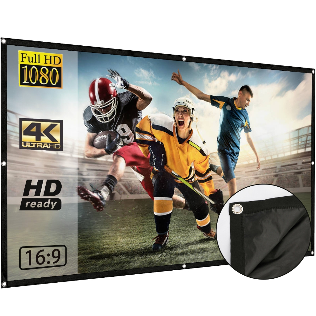 AOC FREE 3 หน้าจอโปรเจคเตอร์ป้องกันแสงสะท้อน 4K โดยเฉพาะ | แบบพกพาและพับเก็บง่าย | ทนทานและล้างทําคว