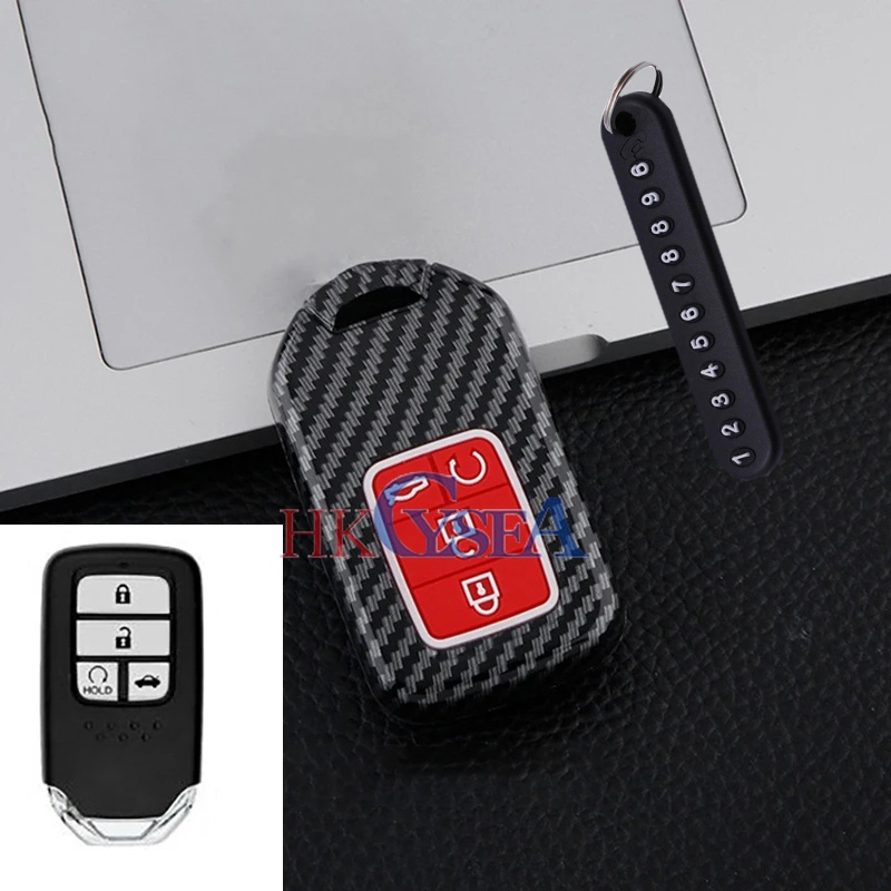 เคสกุญแจ ABS ลายเคฟล่า 2 ปุ่ม 3 ปุ่ม 4 ปุ่ม สำหรับรถยนต์ Honda CITY JAZZ CIVIC HRV CRV BRV