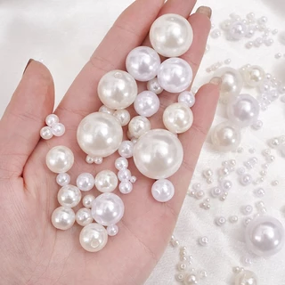 3-25 มม.ความสว่างสูงทรงกลม ABS เลียนแบบลูกปัดมุกสําหรับ DIY สร้อยข้อมือสร้อยคอเครื่องประดับทําอุปกรณ์เสริม