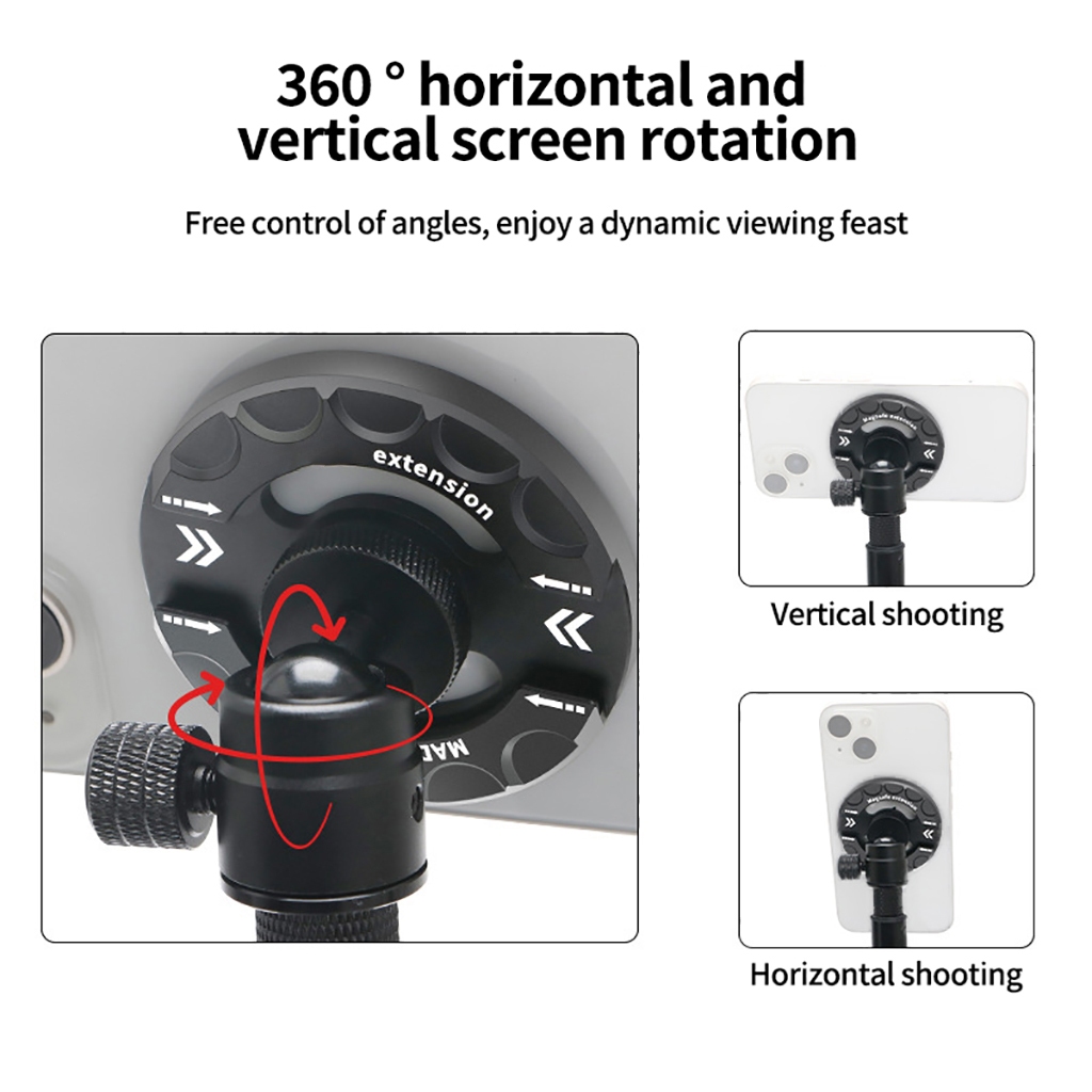 Feichao สําหรับ iPhone 15/14/13/12 Series ฐานแม่เหล็กพร้อม Arri Hole/รองเท้าเย็นสําหรับ Magsafe ถึง 1/4-20 Arri หลุม
