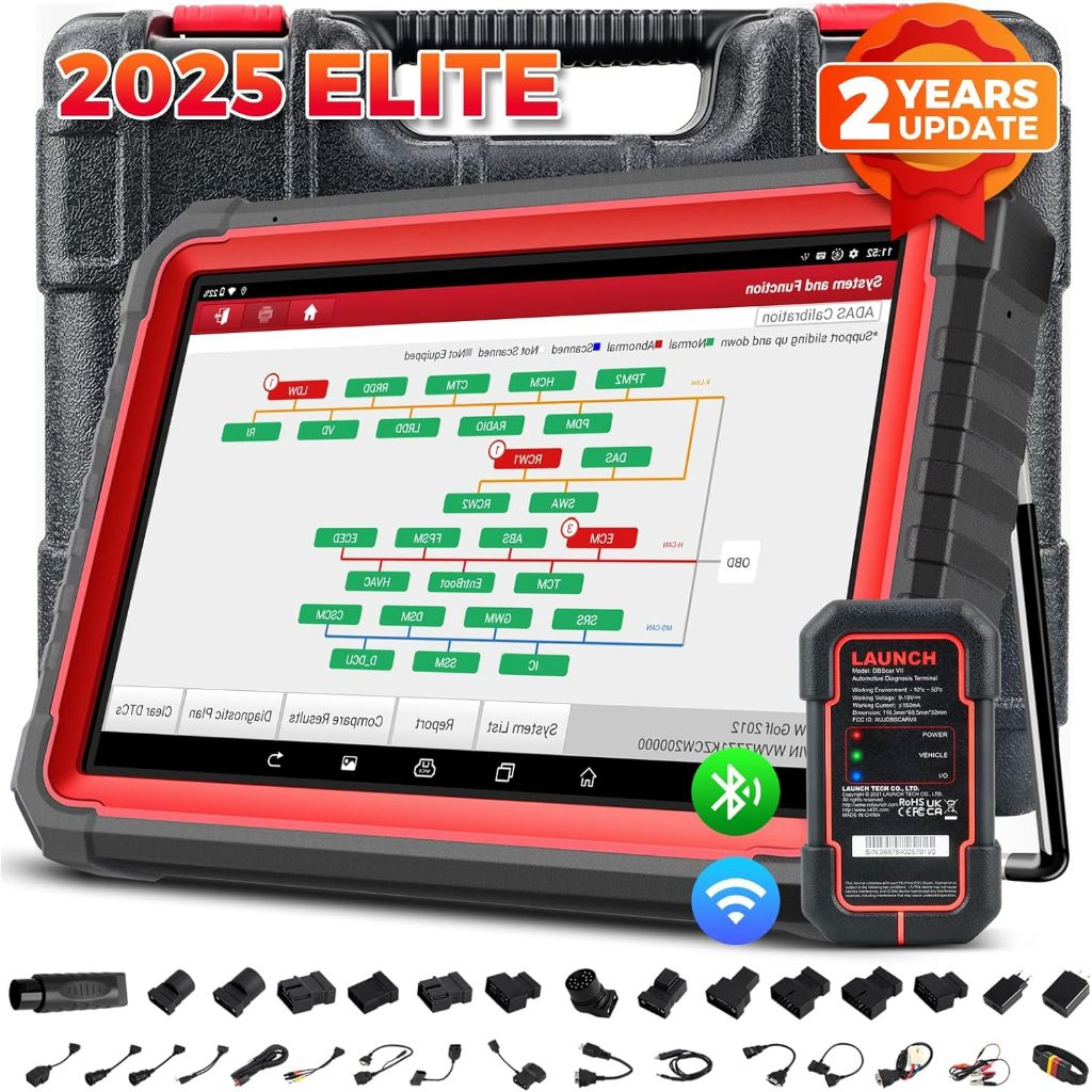 2025 LAUNCH X431 PRO3S+ V5.0 Elite Bluetooth Bi-Directional Scan, HD Trucks Scan, OEM Topology Map, 