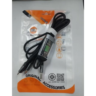 100w Fast สายชาร์จ 3 in 1 Fast Charging 6A 3 หัว USB to Type C Micro 120w หัวชาร์จสายชาร์จของแท้ Fast สายชาร์จ Fa