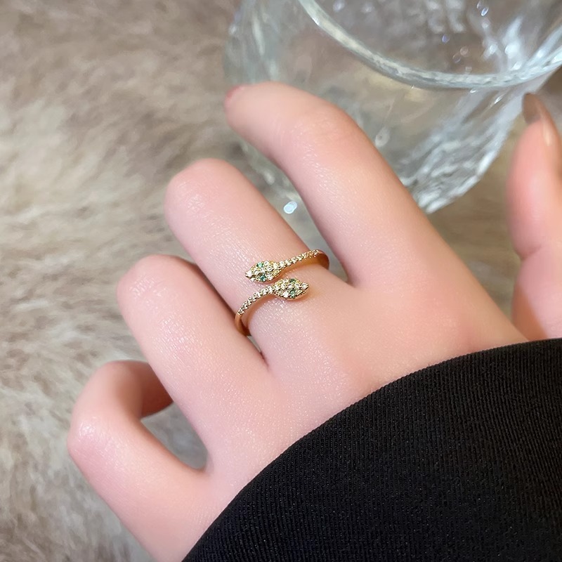 2025 Benming ปีแหวนรูปงูหญิงหรูหรา High-End เปิดแหวน Niche Design แหวนเครื่องประดับ - รูปที่ 6