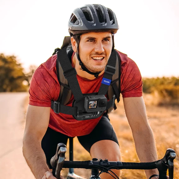 TELESIN New Vest Chest Strap for Action Cameras รุ่นใหม่ สายคาดหน้าอก สายรัดหน้าอก รัดแน่น สำหรับ Gopro / DJI Osmo / Insta360 Chest Strap Mount Vest Chest Belt สายคาดหน้าอกกล้อง gopro mount gopro thumbnail 4