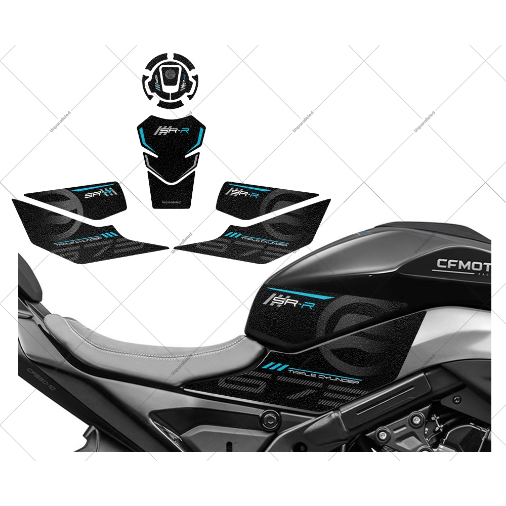 ใหม่รถจักรยานยนต์ถัง Traction ด้านข้าง Pad เข่าป้องกันสติกเกอร์สําหรับ CFMOTO 675SR 675SR-R SR675 67