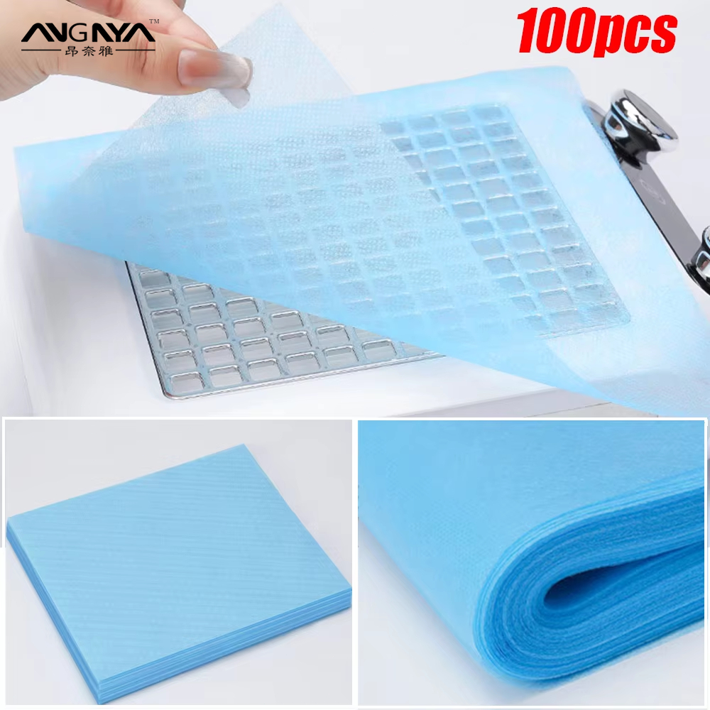 ANGNYA 100pcs เล็บสูญญากาศ Clean Collector กระดาษกรองกันฝุ่นเปลี่ยนเล็บสูญญากาศทําความสะอาดกระดาษกรองเล็บเครื่องฝุ่นอุปกรณ์เสริม