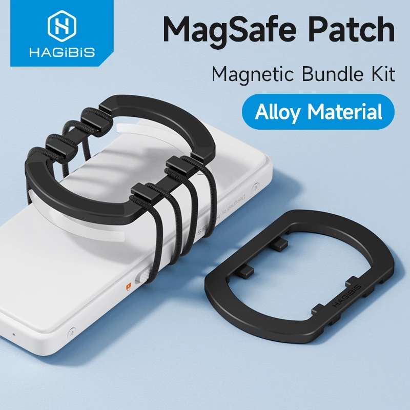 Hagibis อะแดปเตอร์แม่เหล็กแหวนแม่เหล็กสติกเกอร์แม่เหล็ก Bind Patch Kit ใช้งานร่วมกับ Magsafe อุปกรณ์เสริม Bundle Kit สําหรับ Power Bank SSD Enclosure