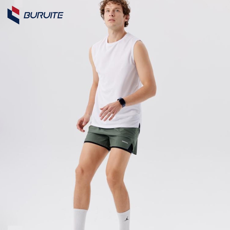 กางเกงขาสั้นมีซับใน 2in1 สำหรับออกกำลังกาย วิ่ง ฟิตเนส แบดมินตัน เหมาะสำหรับกิจกรรมกลางแจ้ง