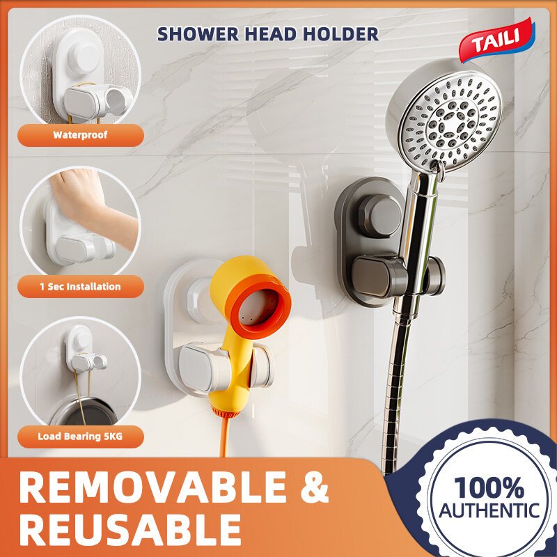 หาง ที่วางหัวฝักบัวถ้วยดูดปรับวงเล็บฝักบัวไม่มีการเจาะกันน้ํารับน้ําหนัก 5กิโลกรัม