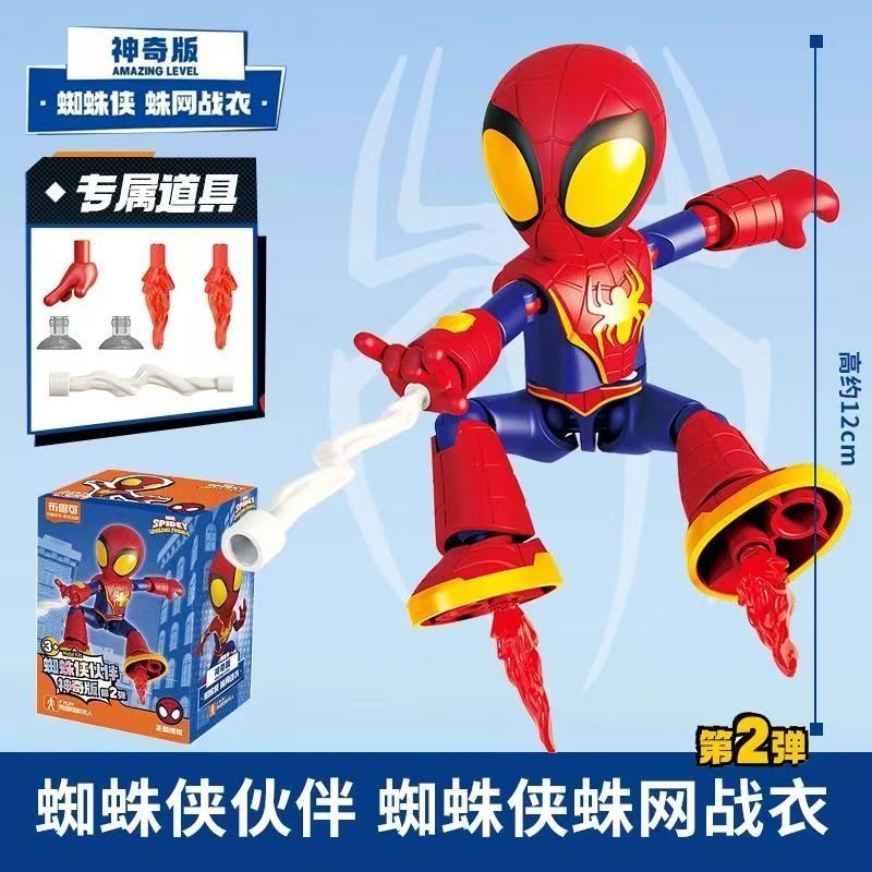 Spider-man Partner Iron Man Marvel Heroes Avengers Magic Edition รูป Marvel Heroes Ploco Building Block ตุ๊กตา - รูปที่ 5