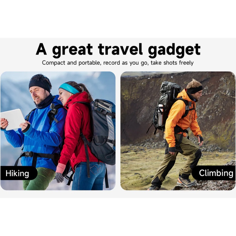 Telesin Backpack Clip magnetic and 360 rotary backpack clip mount ตัวยึดแบบแม่เหล็ก สำหรับ GOPRO ทุกรุ่น, DJI Action 5Pro/4/3,Insta360
