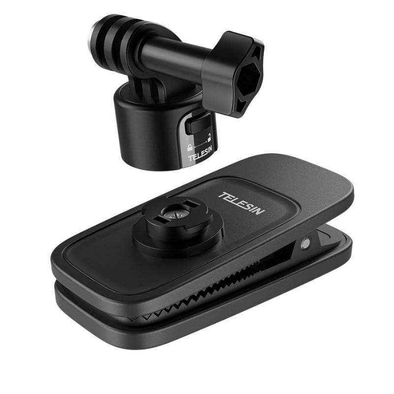 Telesin Backpack Clip magnetic and 360 rotary backpack clip mount ตัวยึดแบบแม่เหล็ก สำหรับ GOPRO ทุกรุ่น, DJI Action 5Pro/4/3,Insta360