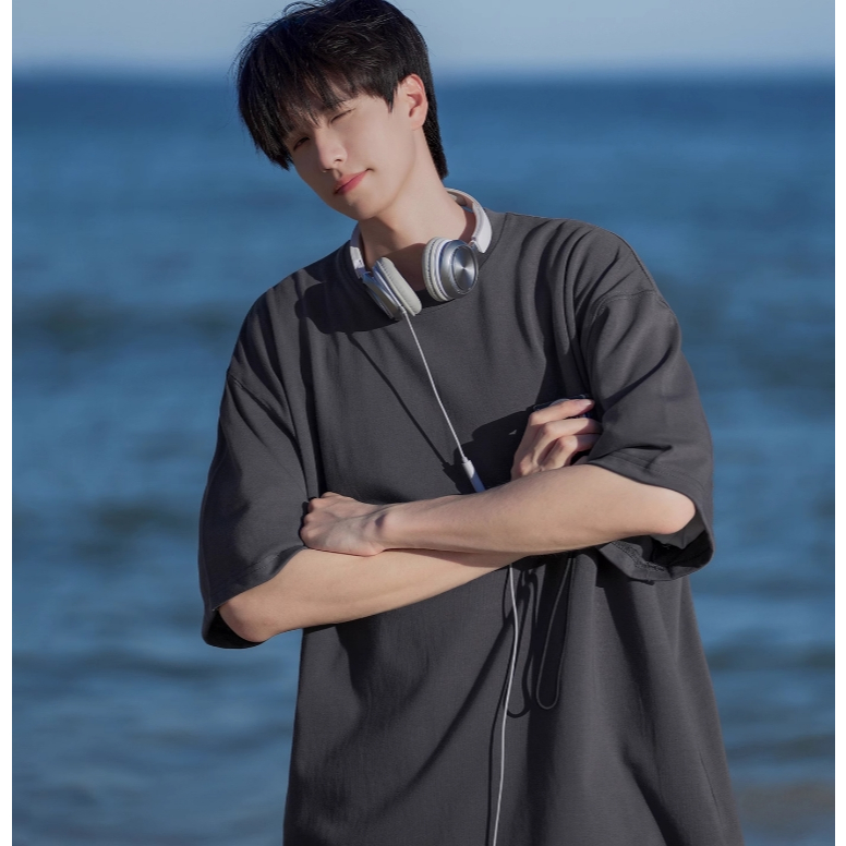 Artsman เสื้อยืดครอปผ้าฝ้าย 100% แฟชั่นหลวม Unisex - รูปที่ 5