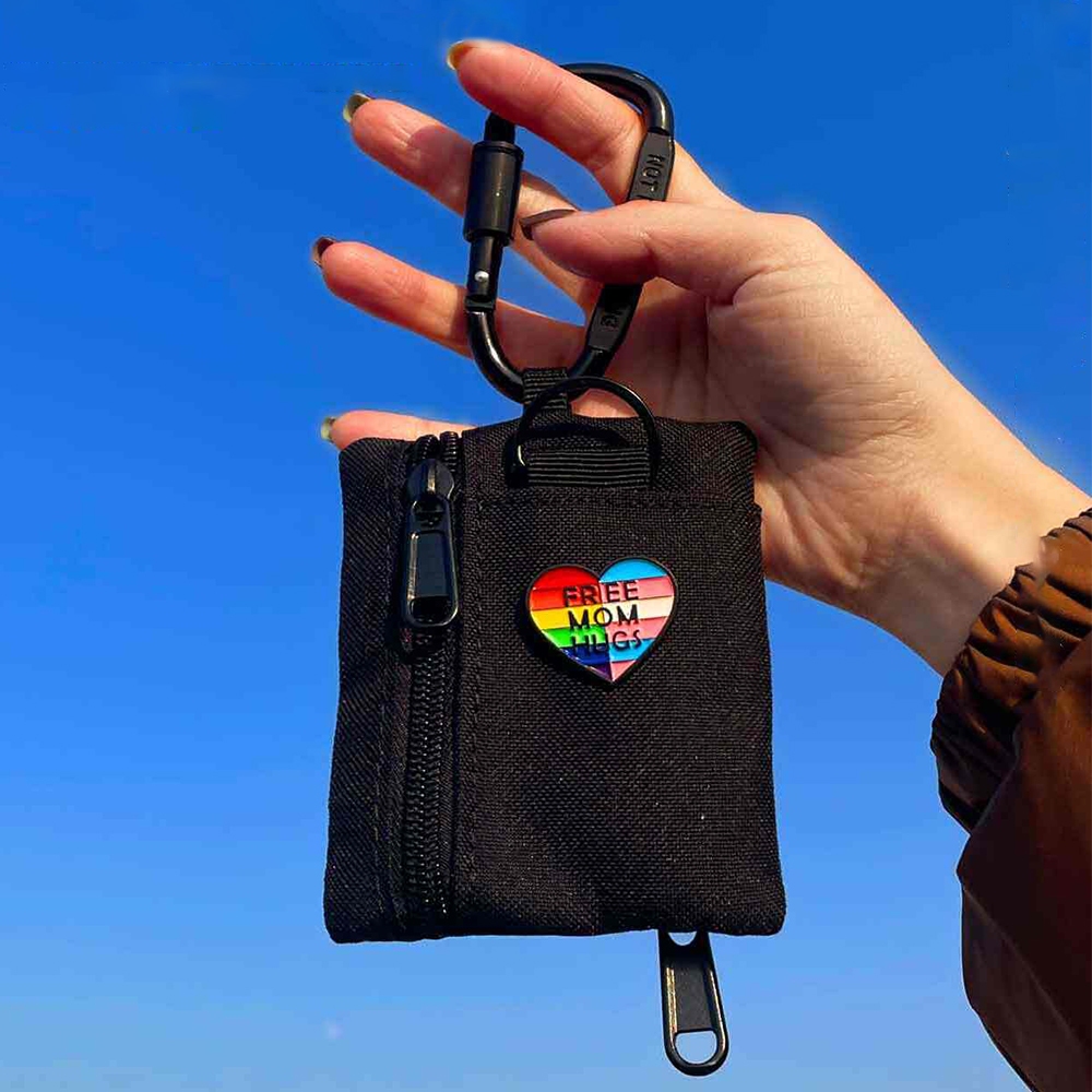 มินิมัลติฟังก์ชั่พวงกุญแจซิปกระเป๋าใส่เหรียญกีฬากลางแจ้งผู้ชายผู้หญิงธนาคารผู้ถือบัตรรถบัส