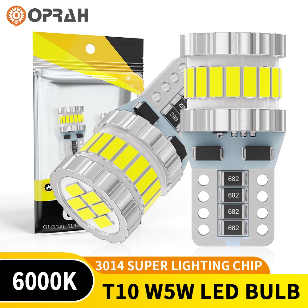 Oprah 2 ชิ้น T10 W5W หลอดไฟ LED Super Bright 3014 24SMD ไฟที่จอดรถหลังคาไฟเลี้ยวหลอดไฟรถยนต์ 12 โวลต์