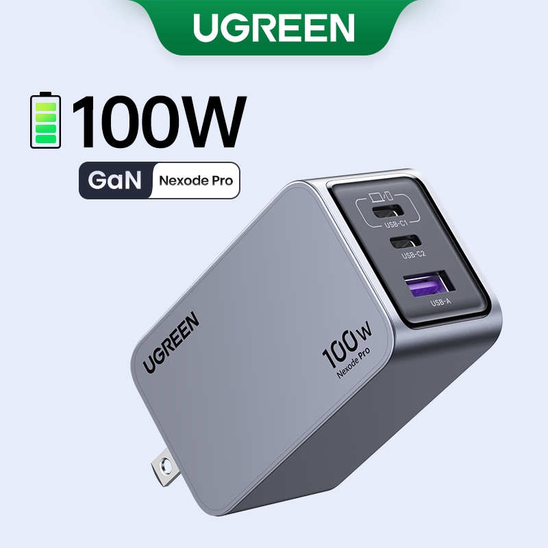 Ugreen Nexode Pro 100W USB C Charger ชาร์จเร็วเข้ากันได้กับ iPhone 16/615 Pro/16 Pro Max, MacBook Pr
