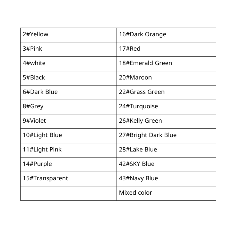 ยางรัดหลายสี1000ชิ้น