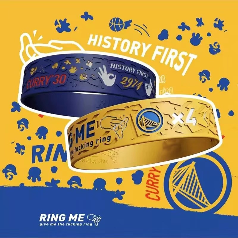 สตีเฟ่น เคอร์รี่ (Stephen Curry) ขนาด 2 แบนด์บอลเลอร์, สายรัดข้อมือยางกีฬา NBA, สร้อยข้อมือบาสเกตบอลที่ให้กำลังใจ, แฟน, นักเรียน, คู่รัก, ของที่ระลึก, ของขวัญ, คอมเมมอเรชันสำหรับชัยชนะ 4 ครั้งของเคอร์รี่