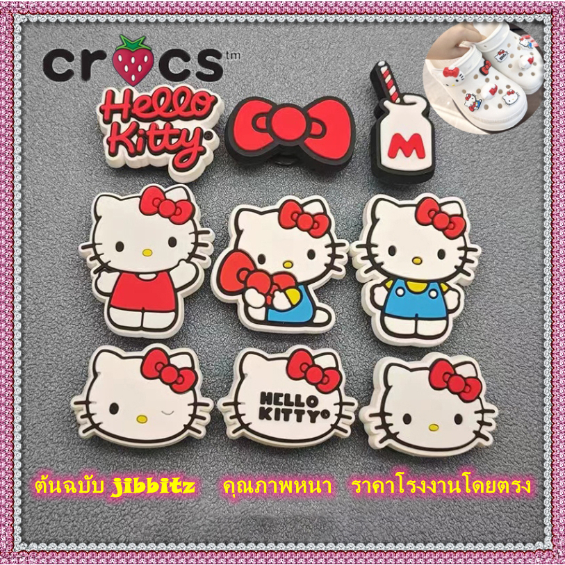 jibbitz crocs อุปกรณ์เสริม สําหรับ crocs kitty DIY จิ๊บบิท รูปแบบการ์ตูนการจับคู่ฤดูร้อน