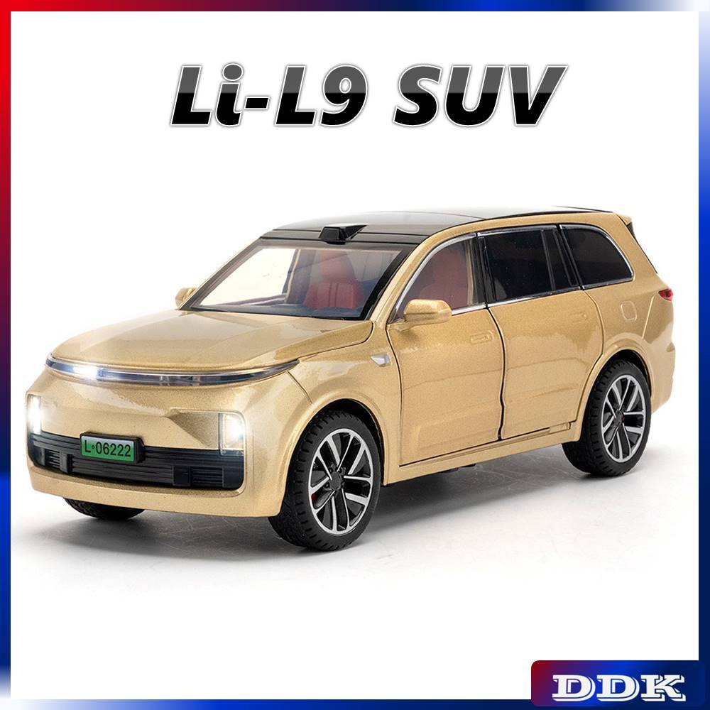 1:24 ‌Li Auto L9 Diecast รุ่นของเล่นรถเสียงแสงดึงกลับของขวัญเด็กเพื่อนปัจจุบัน
