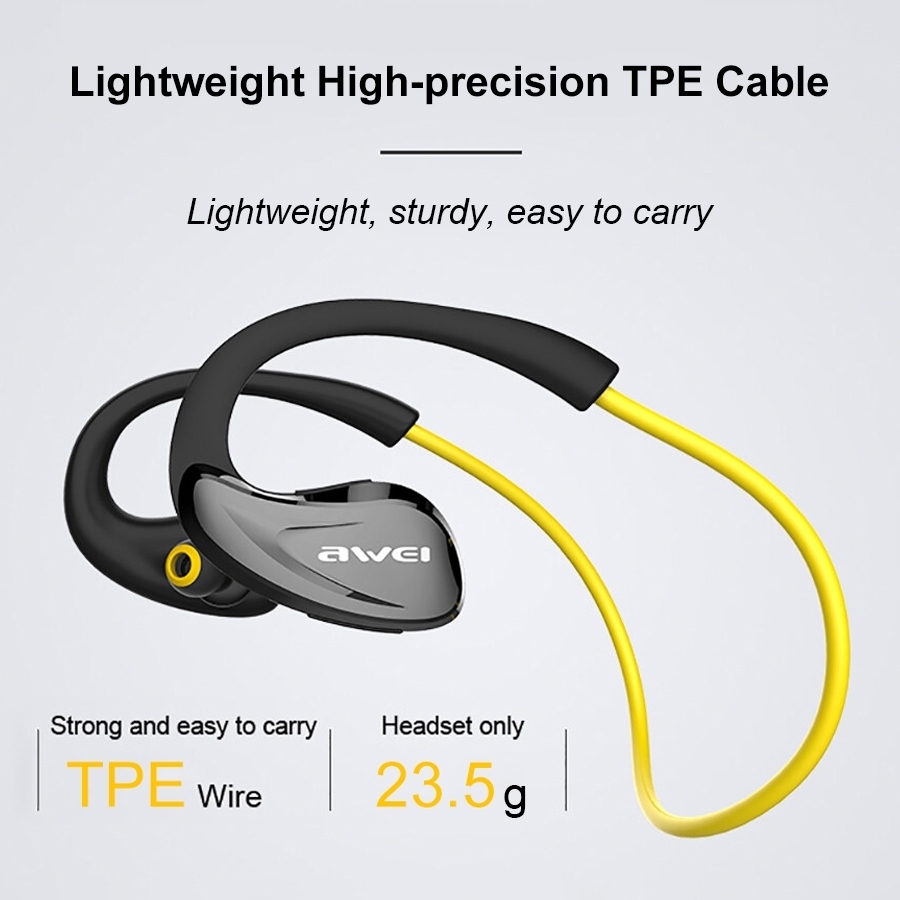 Awei A880BL TWS หูฟังบลูทูธ ไร้สาย Bluetooth Earphone แบบคล้องคอ เสียงเบสหนัก หูฟังวิ่ง ในตัวไมค์