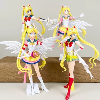 100 สไตล์อะนิเมะสาว Hatsune Miku สีดํานักมายากลสาว Ashen แม่มด Elaina เซเลอร์มูน Rem Kasano Sora Asuka Langley Soryu PVC ตัวเลขการกระทําตุ๊กตาของเล่น