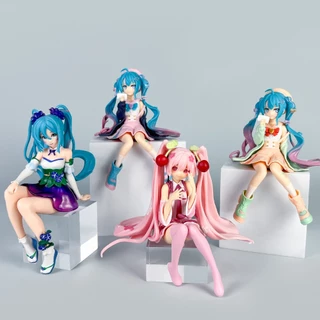 100 สไตล์อะนิเมะสาว Hatsune Miku สีดํานักมายากลสาว Ashen แม่มด Elaina เซเลอร์มูน Rem Kasano Sora Asuka Langley Soryu PVC ตัวเลขการกระทําตุ๊กตาของเล่น