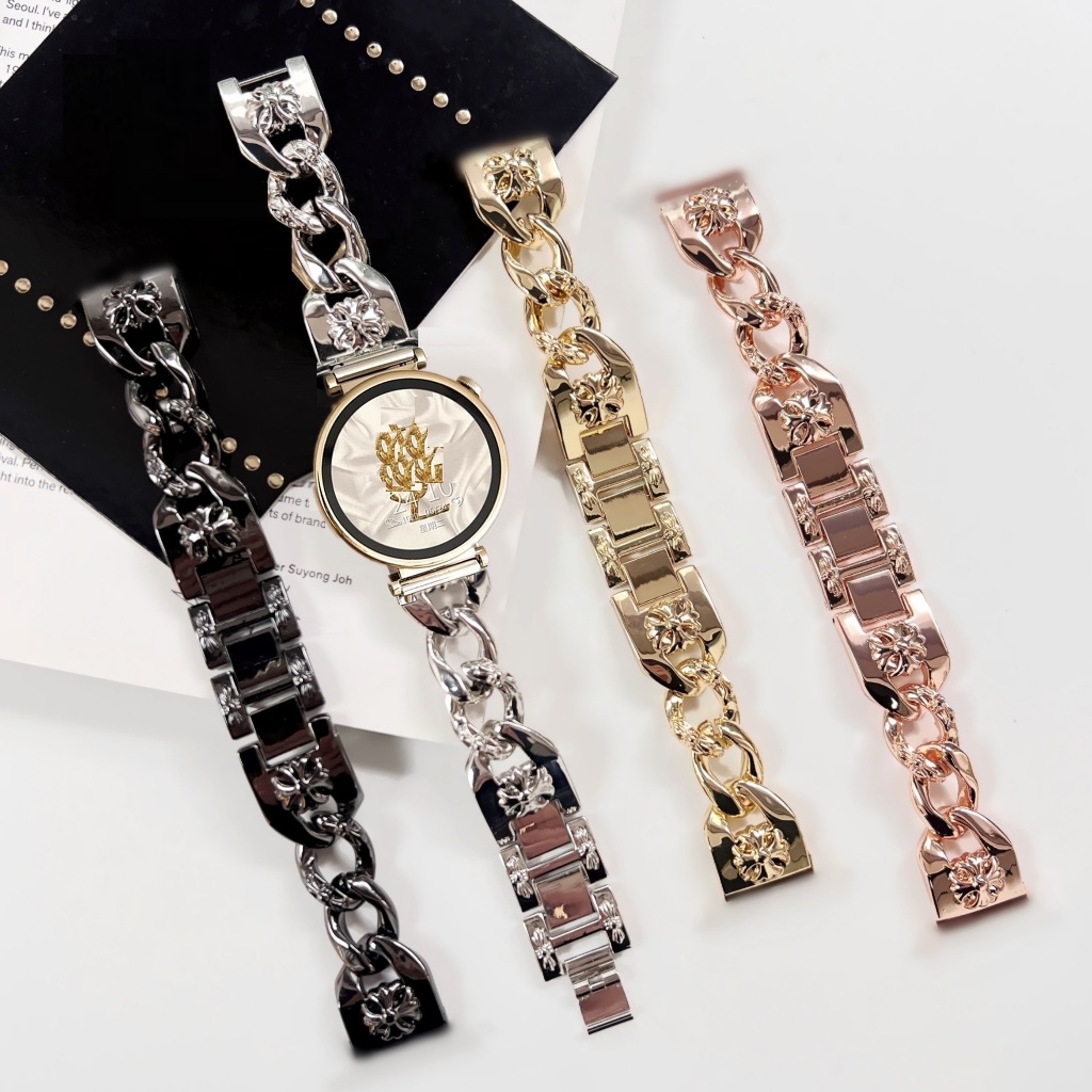 Cool Metal Watch Strap สาย huawei watch gt 5 pro สายนาฬิกา huawei watch gt 4 สาย Huawei watch GT 4 Strap สาย huawei watch gt4 Bracelet Huawei watch GT4 Strap Huawei GT3 / gt2pro Amazfit Bip 5 / Amazfit Bip 3 Band GTS 4 MINI สายนาฬิกา huawei watch gt 5 สาย