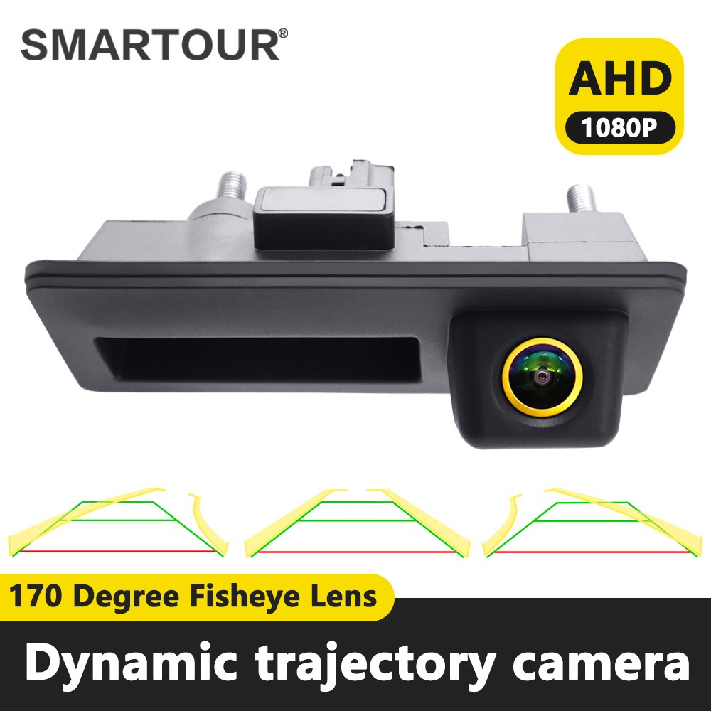 SMARTOUR 4K 180° AHD กล้องมองหลังรถยนต์สําหรับ VW Golf Passat B7 B5 Tiguan T5 Jetta MK6 Audi A3 A4 A
