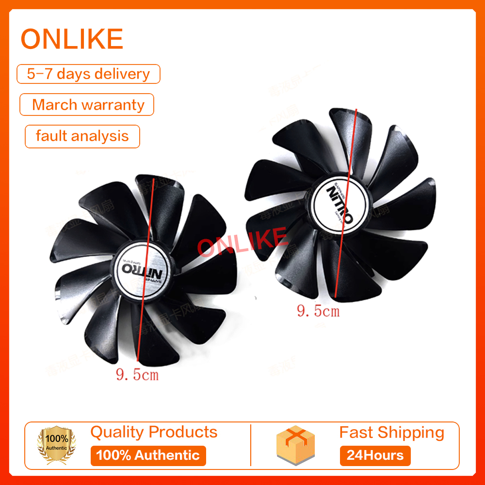 ใหม่ CF1015H12D FD10015M12D RX 590 580 480 470 570 GPU Cooler พัดลมสําหรับ Sapphire RX470 RX590 RX58