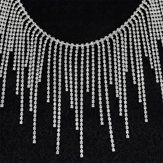 Ducrystal91เซนติเมตรคริสตัลพู่กรงเล็บโซ่เย็บ/กาวบนRhinestoneตกแต่งโซ่หัตถกรรมDIY