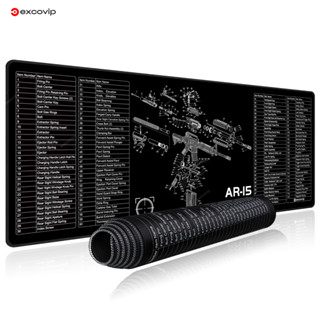 ปืน Decomition รูปแบบแผ่นรองเมาส์ขนาดใหญ่นุ่มสบาย Seaming ขน…