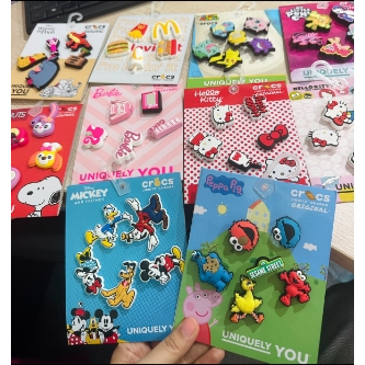 (599ส่งฟรีทั่วไทย🚚)set5/10pcs✨CROCS JIBBITZ CHARMS ของแท้ 100%✨ ❤️เลือกลายได้หลาก! อุปกรณ์แต่งรองเท้า