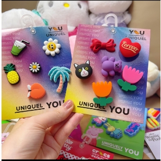 (599ส่งฟรีทั่วไทย🚚)set5/10pcs✨CROCS JIBBITZ CHARMS ของแท้ 100%✨ ❤️เลือกลายได้หลาก! อุปกรณ์แต่งรองเท้า