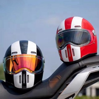 วัสดุไฟเบอร์กลาสหมวกกันน็อคย้อนยุครถจักรยานยนต์หมวกกันน็อคเต…