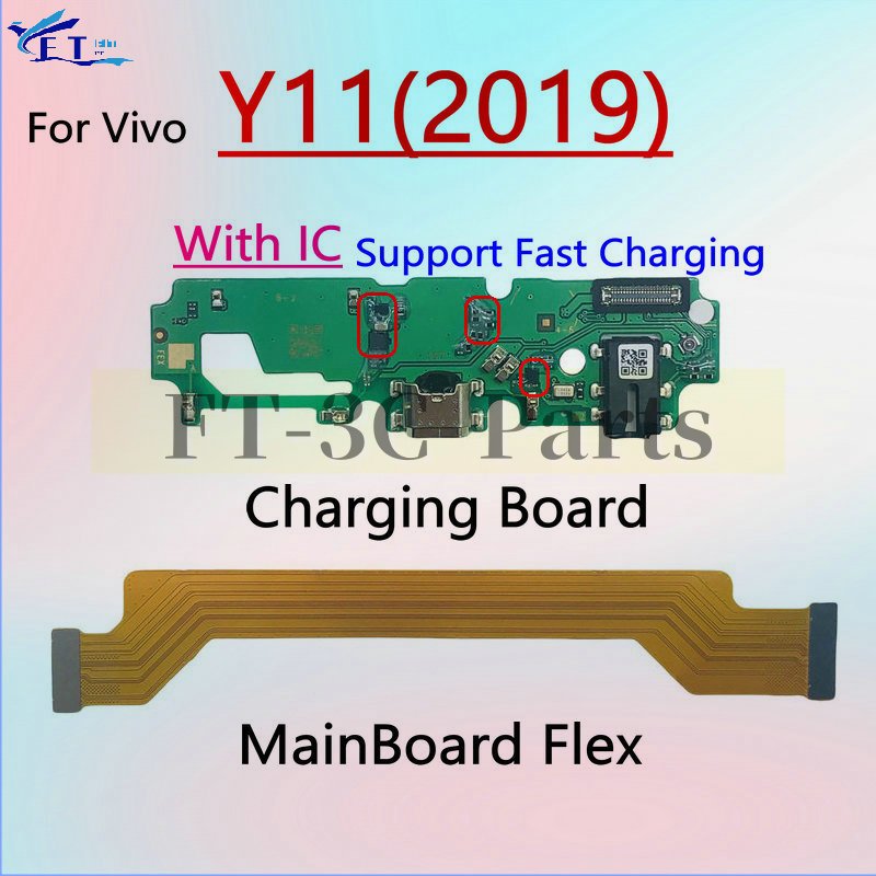 สําหรับ Vivo Y11 2019 บอร์ดชาร์จ USB ชาร์จพอร์ตไมโครโฟน Dock Connector บอร์ดหลัก Flex Cable อะไหล่