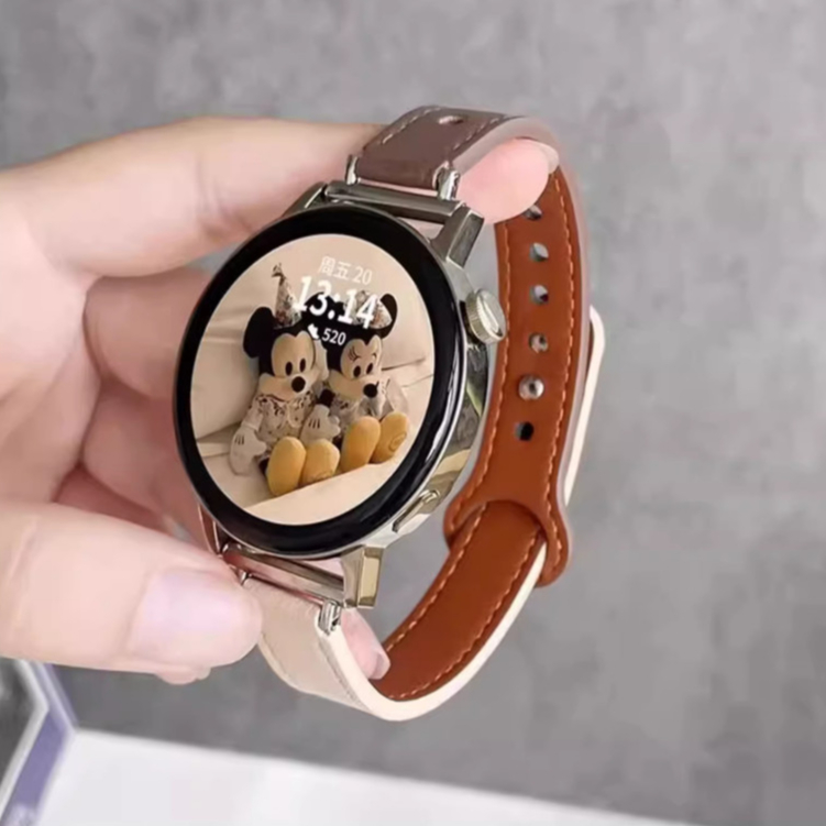 Slim T Leather 18mm 20mm 22mm สายนาฬิกา huawei watch gt 6 สาย huawei watch gt 5 Strap GT2 pro GT2E G