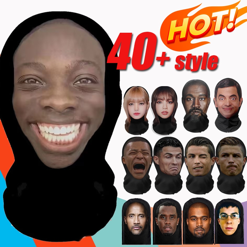 3d Ronaldo มุมมองรูปแบบ Full Face Mask คอสเพลย์บทบาทตลก Headwear หน้ากากใบหน้าที่น่าสนใจ Nazha aobing