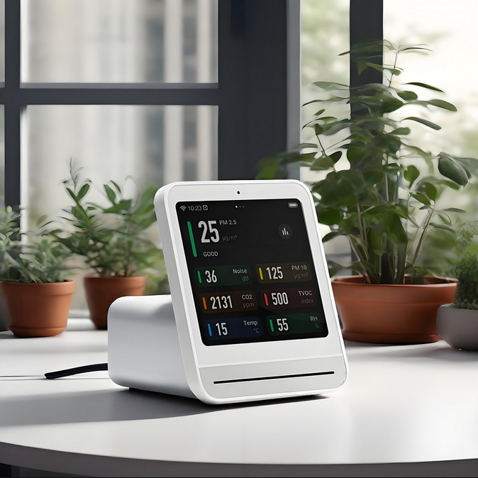 Qingping Air Monitor 2 ครอบคลุม Smart Home Gadget APP Wi-Fi 7 ชิ้นการตรวจจับอุณหภูมิและความชื้นในร่ม