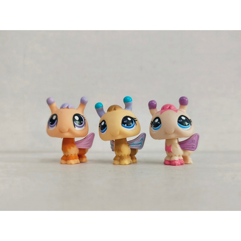 3 ชิ้น/ล็อต LPS รูป Yellow Bee #1307#1408 Littlest Pet Shop ของเล่นเด็ก