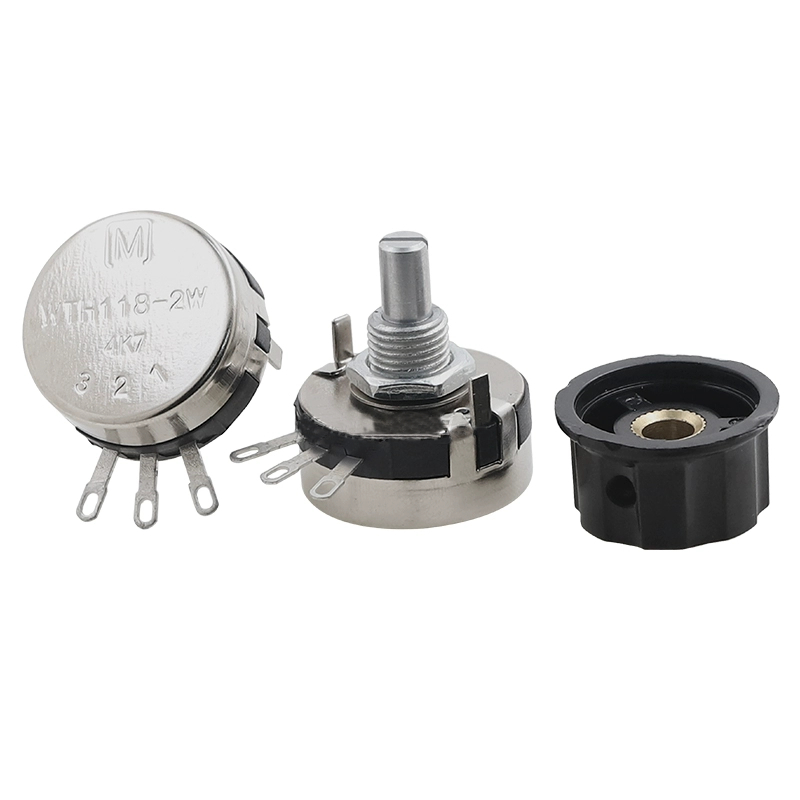 5pcs WTH118-1A 2W potentiometer + A03 ลูกบิด1K/2K2/4K7/10K/22K/47K/100K/470K/1M potentiometer