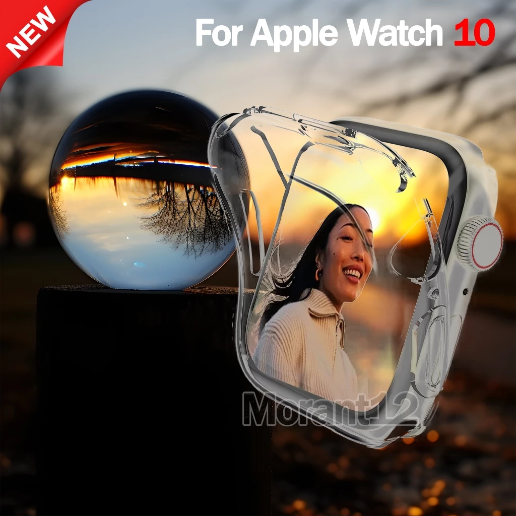 สําหรับ apple watch series 11/10 46 มม.42 มม.7 6 SE 5 4 3 2 1tpu ป้องกันหน้าจอสําหรับ iwatch 45mm41 มม.44 มม.40 มม.Transparnt กรณี