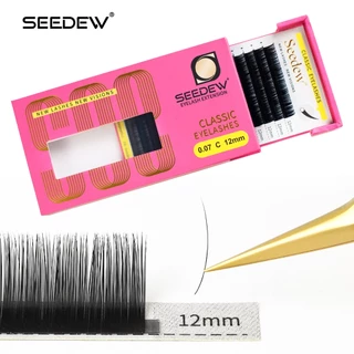 Seedew ขนตาคลาสสิก 0.07 มม.B C D DD L LC LD LU แต่งหน้า Faux ขนตาปลอม ต่อขนตา